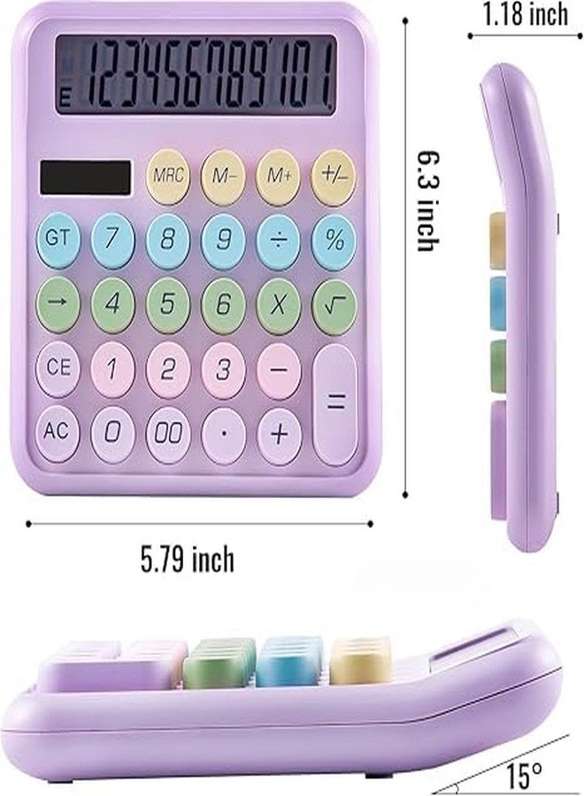 MASTANO Colourful Handheld Calculator with Large Display, Big Round Buttons,Cute Calculator for Office, School, Home - Image 2
