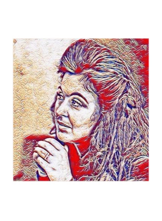 RYN Soad Hosny MDF Wall Art Multicolour 30x30centimeter - Image 2