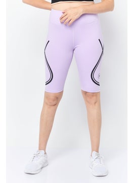 adidas By Stella McCartney Women Sportswear Fit Cycling Shorts, Lavender  - Image 1