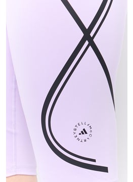 adidas By Stella McCartney Women Sportswear Fit Cycling Shorts, Lavender  - Image 3