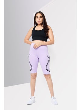 adidas By Stella McCartney Women Sportswear Fit Cycling Shorts, Lavender  - Image 2