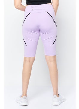 adidas By Stella McCartney Women Sportswear Fit Cycling Shorts, Lavender  - Image 4