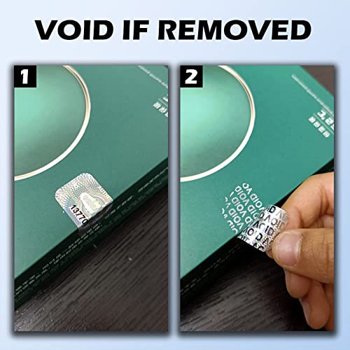 ILMBVM 600 pcs Hologram Security Tamper evident Stickers Warranty Void Seal Labels with Unique Serial Number Genuine Authentic Tamper Proof Sticker(1X0.6 inch) - Image 2