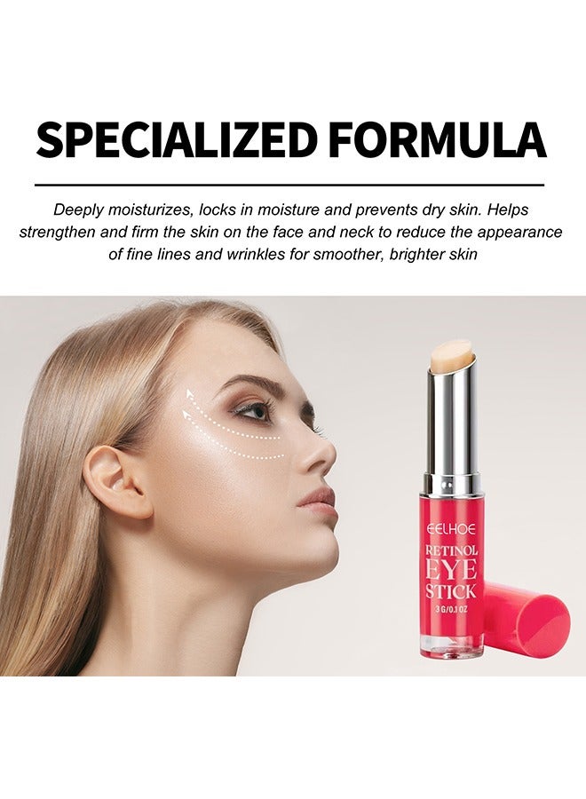 إيلهو عصا الريتينول مع الكولاجين وحمض الهيالورونيك لانتفاخ الهالات السوداء أكياس العين والخطوط الدقيقة الريتينول كريم العين عصا منير العين تحت كريم العين لمكافحة الشيخوخة تحسين بشرة العين - Image 4