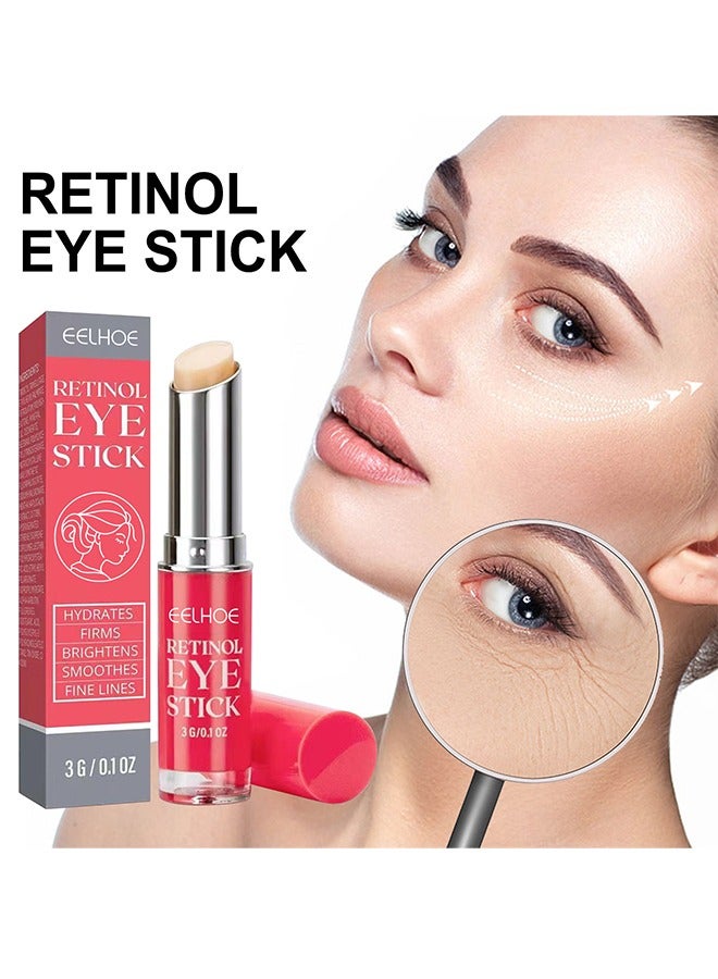 إيلهو عصا الريتينول مع الكولاجين وحمض الهيالورونيك لانتفاخ الهالات السوداء أكياس العين والخطوط الدقيقة الريتينول كريم العين عصا منير العين تحت كريم العين لمكافحة الشيخوخة تحسين بشرة العين - Image 1