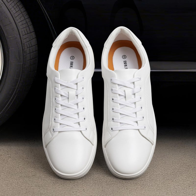 Bruno Marc Men's Casual Dress Sneakers Fashion Oxfords Skate Shoes for Men,Size 12W,White,SBFS211MWIDE - Image 3