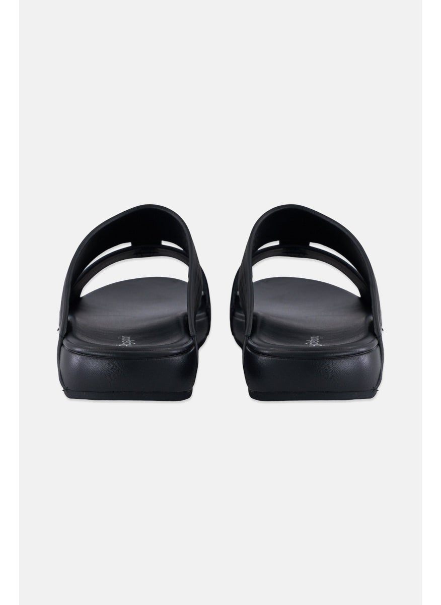 Algspar Men Slip On Arabic Sandals,Black  - Image 2