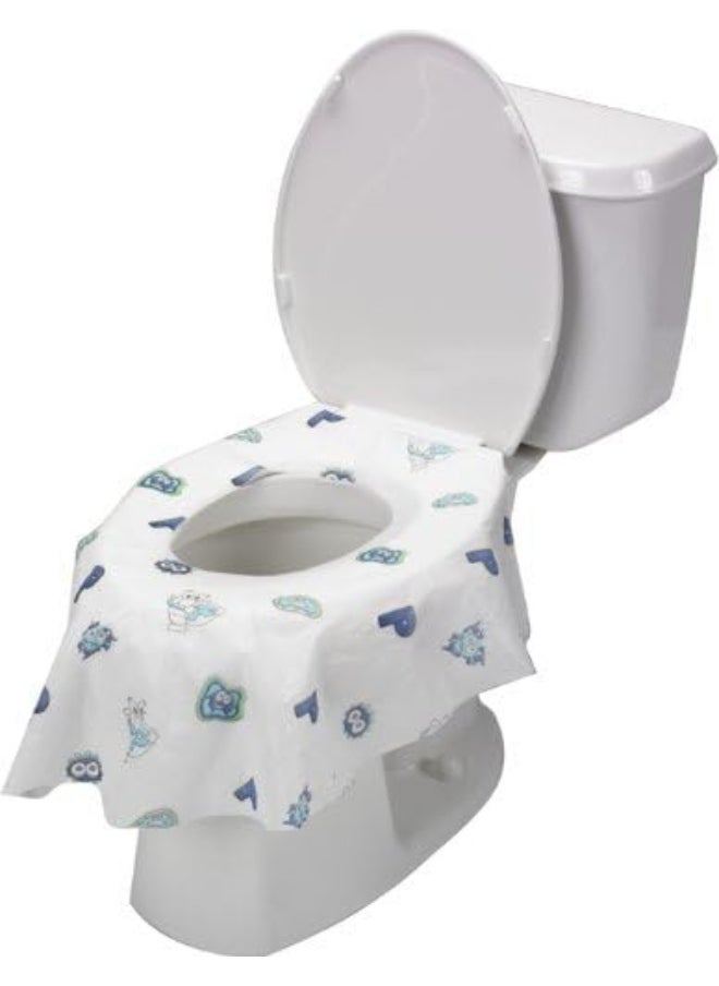 Potty Shields Toilet Seat Covers Disposable (12 Pack) - XL Waterproof Toilet Cover for Toddlers, Kids & Adults - Portable & Individually Wrapped for Travel, Training, Vacations, Public Restrooms  - Image 5