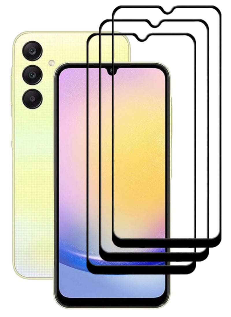 ACLIX 3 Pieces Antistatic ESD Dustproof Premium Quality High Definition Tempered Glass Screen Protector Designed For Samsung Galaxy A25 - Image 1