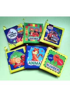 Generic Baby Cloth Book Early Education Toy Baby Cloth Book English Children's Palm Book Animal Digital Cognition Tear Paper-Color:English Book 04  - Image 3