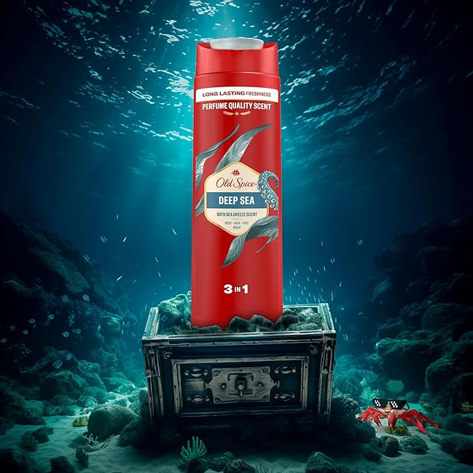 Old Spice Deep Sea Shower Gel For Men 6x 400 Ml