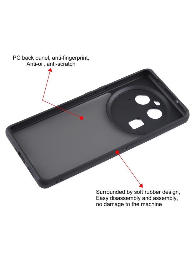 S-TOP Case For OPPO Find X6 Fine Pore Matte Black TPU + PC Phone Case - Image 4