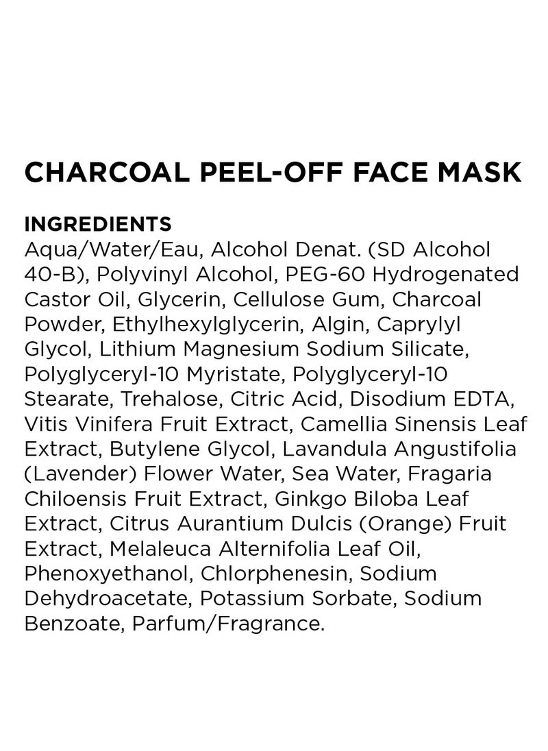 SKIN REPUBLIC - Skin Republic Charcoal Peel-Off cleansing Face Mask Sheet, Exfoliates and removes blackheads 25ml (3 Applications) - Image 1