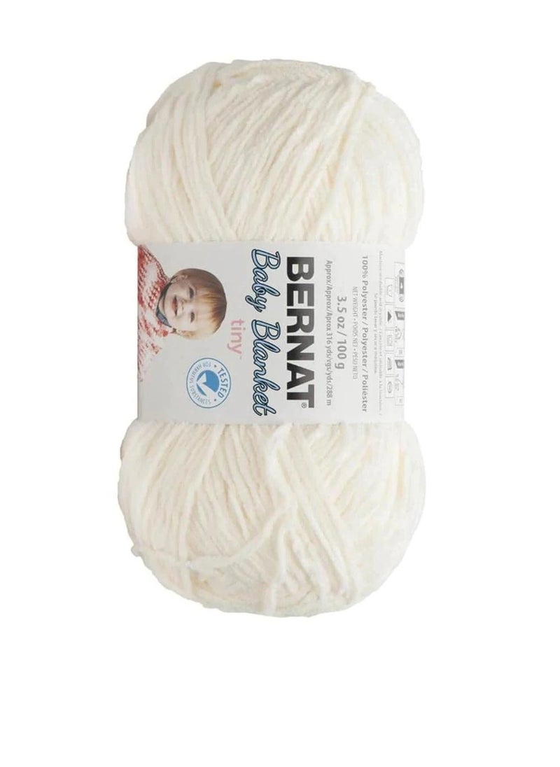 Bernat - Bernat Baby Blanket Tiny Yarn: Polar Bear, 3.5 Ounces - Image 1