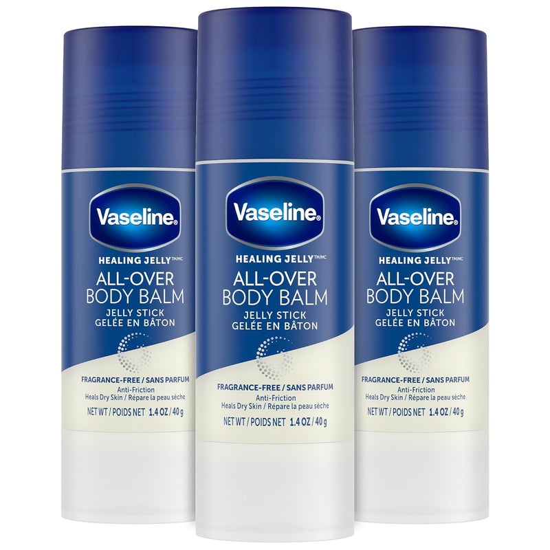 Vaseline All-Over Body Balm Stick 3-Pack – Non-Greasy Fragrance-Free Moisturizer, Travel-Size Lotion, 1.4 Oz Ea - Image 1
