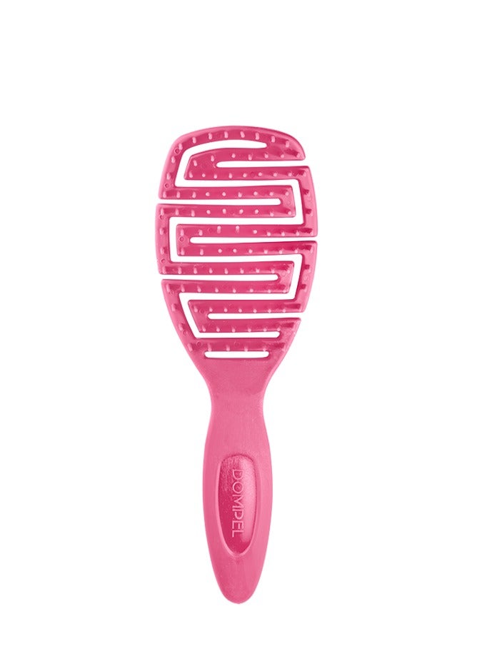 DOMPEL Silicone Detangling Brush for All Hair Types – Pink - Image 1