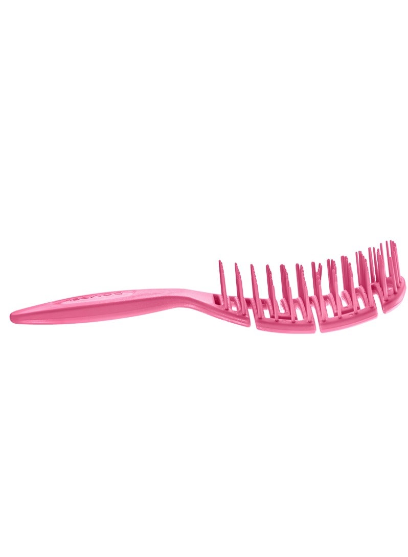 DOMPEL Silicone Detangling Brush for All Hair Types – Pink - Image 2