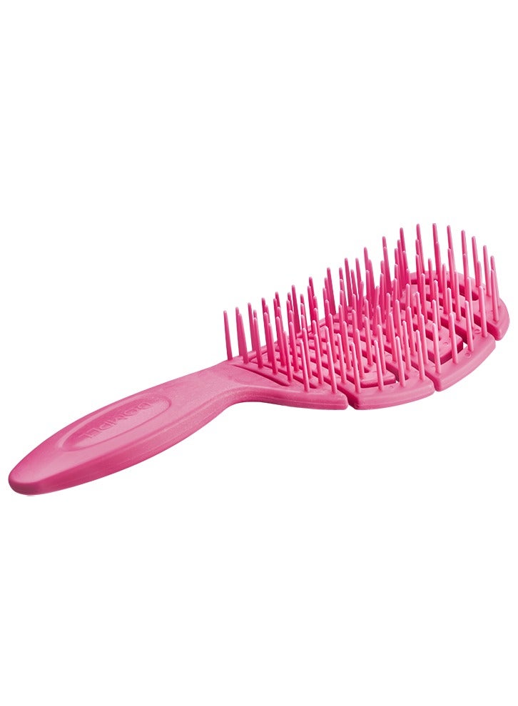 DOMPEL Silicone Detangling Brush for All Hair Types – Pink - Image 3
