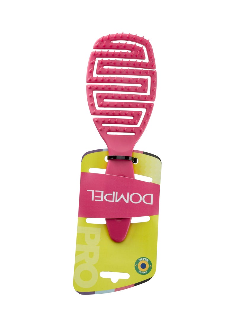 DOMPEL Silicone Detangling Brush for All Hair Types – Pink - Image 5