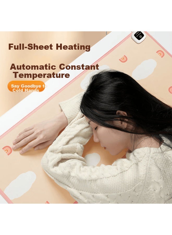 Bubm Heated Mouse Pad Warm Hand Desk Mat Quick Heating Large Electric Heating Mouse Pad 80*33cm Sunshine Girl - Image 5