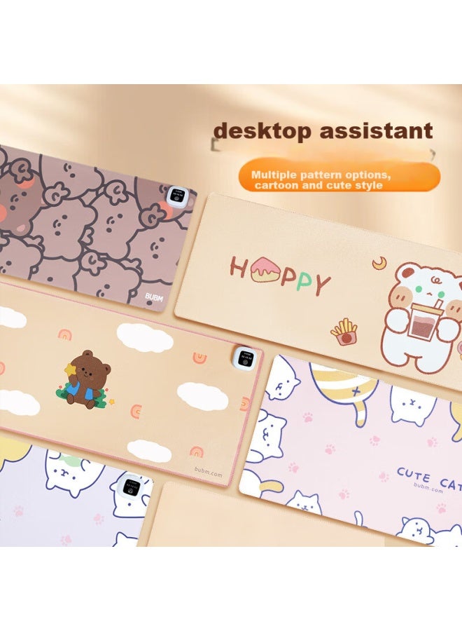 Bubm Heated Mouse Pad Warm Hand Desk Mat Quick Heating Large Electric Heating Mouse Pad 80*33cm Sunshine Girl - Image 3