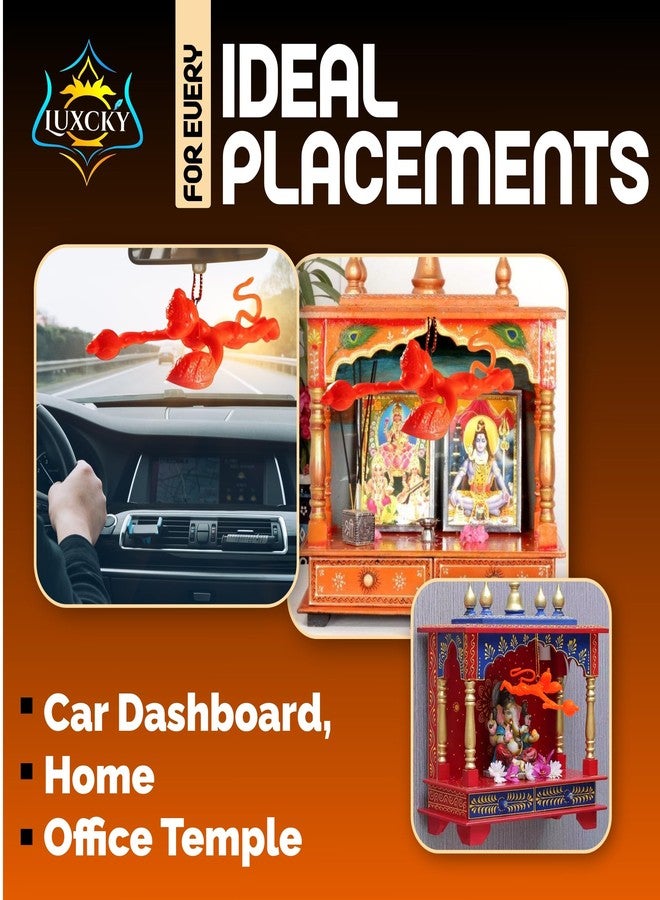 LUXCKY Flying Lord Hanuman Hanging Car Idol (Multicolor,Set of 1) - Image 3