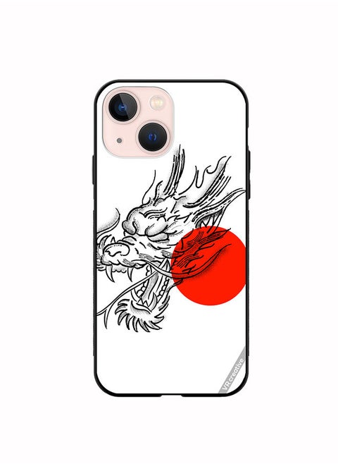 Protective Case Cover For Apple iPhone 14 Plus Red Dragon Design Multicolour