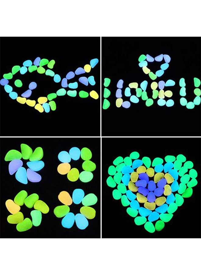 300 قطعة من الأحجار المضيئة، أحجار مضيئة تتوهج في الظلام، أحجار زينة لأحواض السمك، أحجار لتزيين المناظر الطبيعية للأحواض المائية، الممرات الخارجية للمنزل، المروج، الحديقة، النباتات المحفوظة في أصص - Image 4