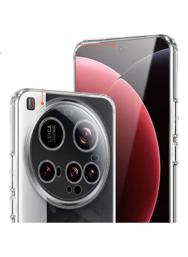 Koolife Xiaomi 15 Ultra Phone Case Protective Cover Xiaomi 15 Ultra Phone Case Lens Full Package Simple Skin-Friendly Transparent Soft Shell Fading Fingerprint Back Cover - Image 2