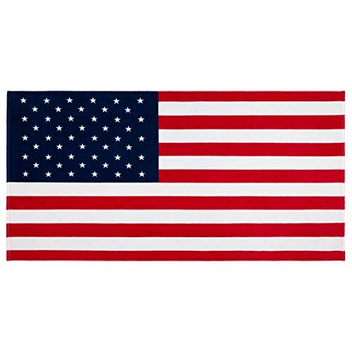 Beachland American Flag 30 x 60 inch 100% Cotton USA Printed Velour and Terry - Eco-Friendly - New 2025 Version - Image 1