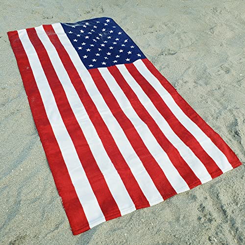 Beachland American Flag 30 x 60 inch 100% Cotton USA Printed Velour and Terry - Eco-Friendly - New 2025 Version - Image 2