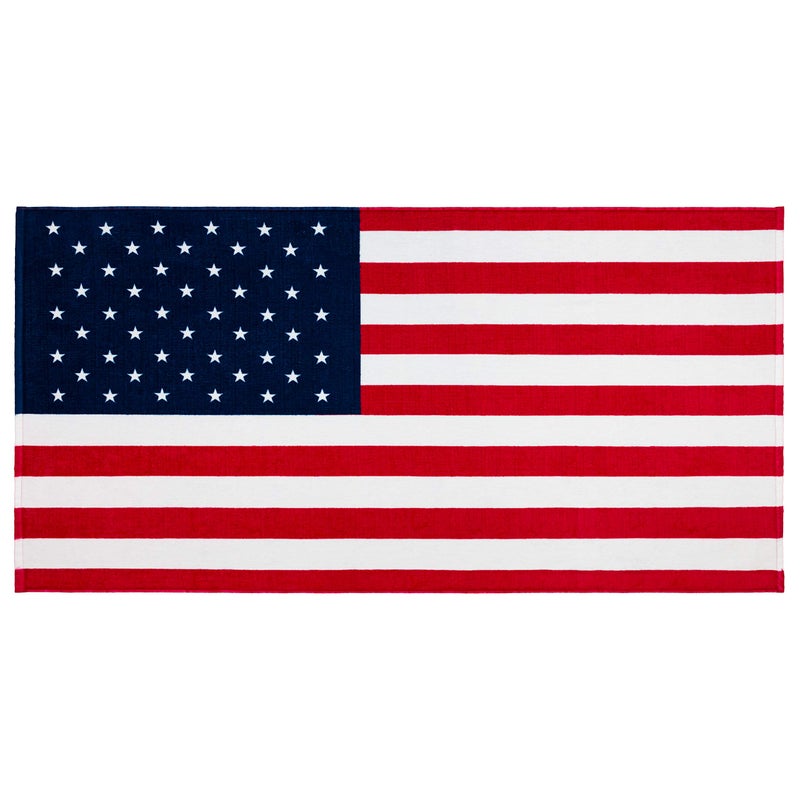 Beachland American Flag 30 x 60 inch 100% Cotton USA Printed Velour and Terry - Eco-Friendly - New 2025 Version - Image 5