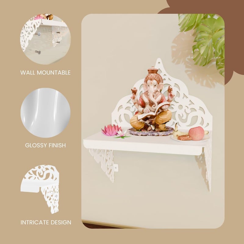 NIVED معبد نيفيد كافيري المعدني 16 × 13 × 85 بوصة قابل للتعليق على الحائط مع تجميع سهل بالبراغي لمعبد المنزل أو المكتب - Image 4