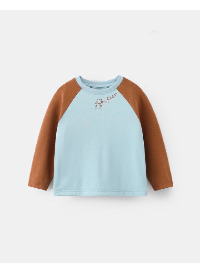 Master Collaboration Heat-generating Antibacterial] Boys' Base Layer Shirt Autumn/spring Style Baby T-shirt Long Sleeve Children's Top Girls' - Image 1