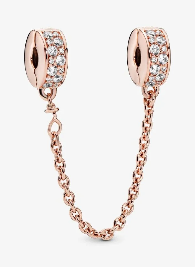 PANDORA Clear Pavé Safety Chain Clip Charm