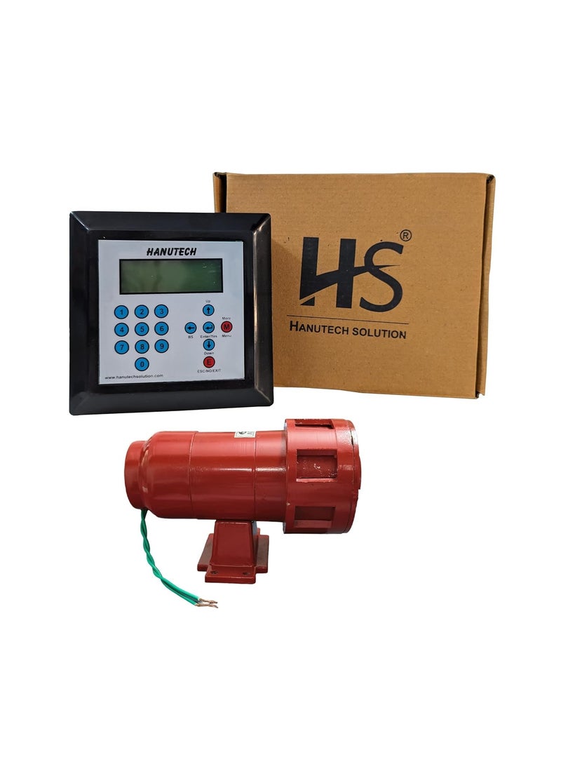 HANUTECH Hanutech Multipurpose Automatic School Bell Timer Bell Management System with Industrial Siren 220v AC Hooter Sound Range Upto 1KM for PlantsFactories More  - Image 1