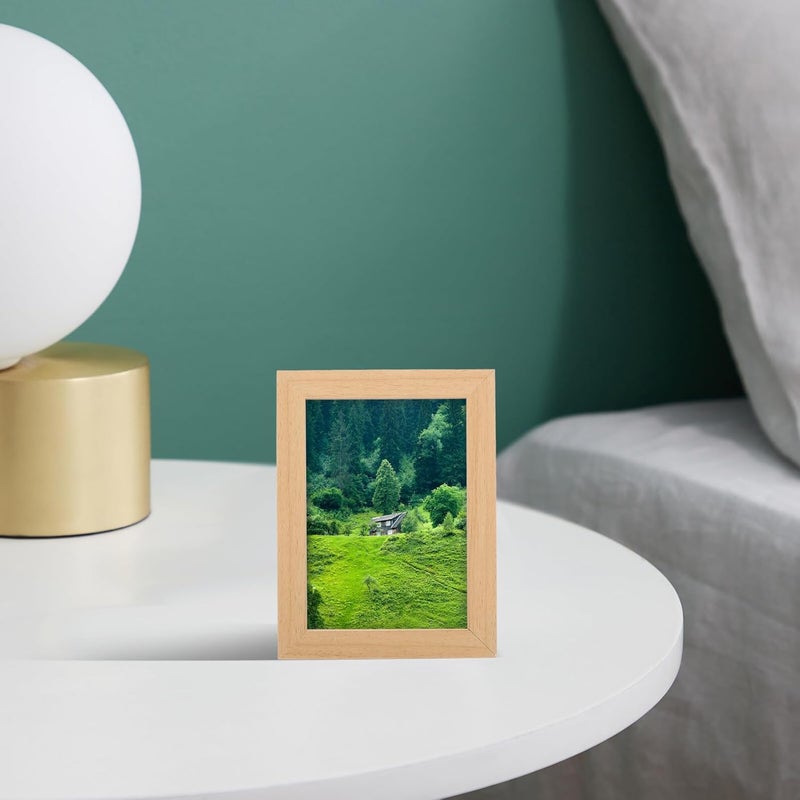 Rotatable Photo Frame 15.5x20x4cm Wooden Display Frame for Horizontal and Vertical Photos for Home Décor and Artwork Display - Image 5