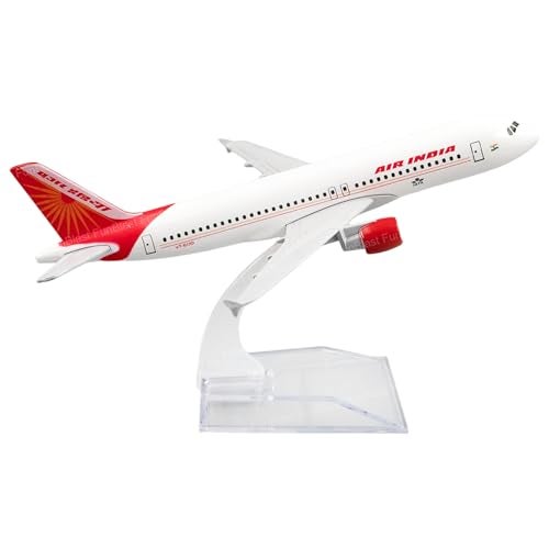 FunBlast Diecast Aeroplane Scale Model - Airplane Miniature Model Only for Display, Size -16 Cm (A320-Air India) - Image 1