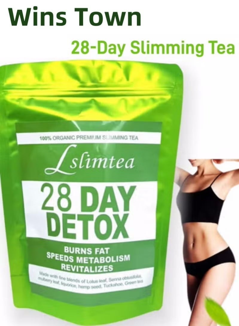 Wins Town 28-Day Organic Weight Loss Tea: Promotes Fat Digestion and Absorption, Aids Bowel Movement, Supports Stomach Health, Helps Digestion, Reduces Accumulation of Abdominal Fat - Image 2