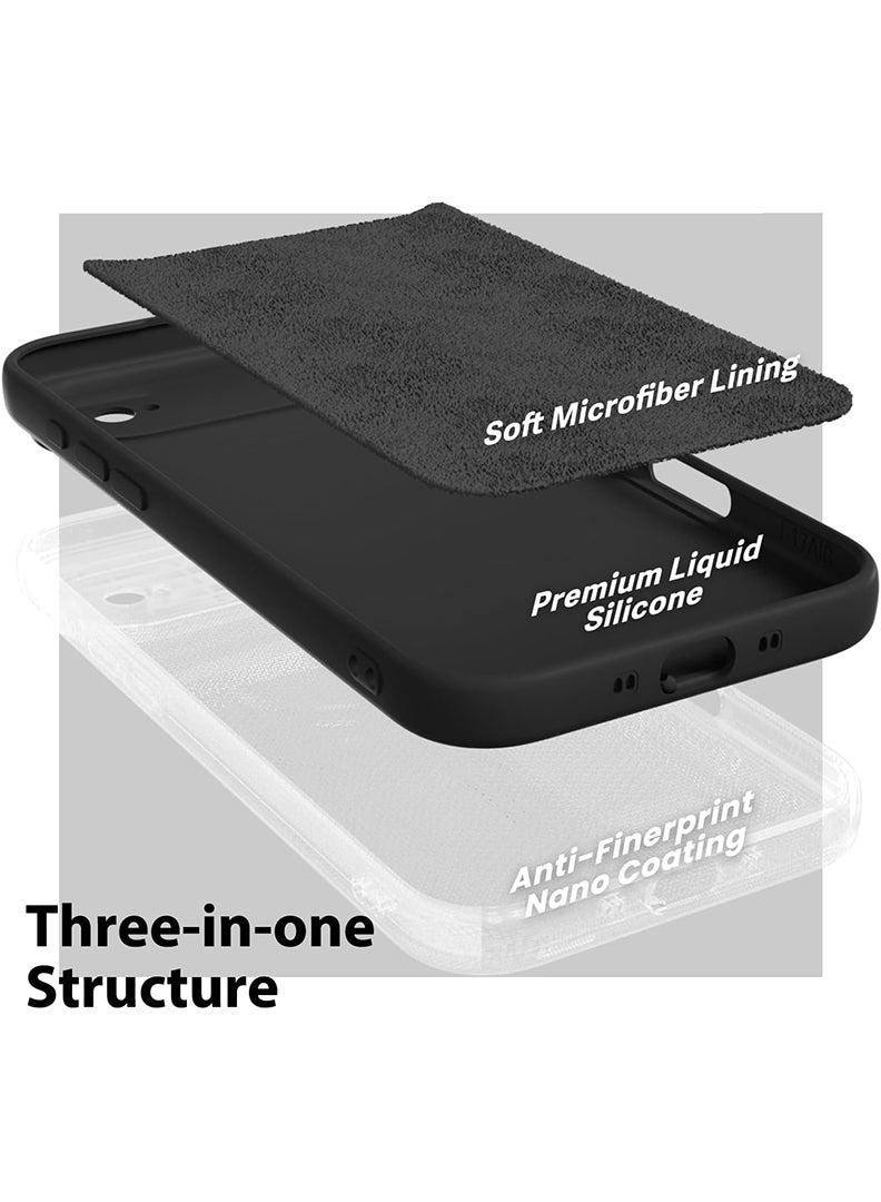 Theodor Protective Slim Fit Case Liquid Silicone Cover with Full Body Protection Anti-Scratch Shockproof Case For Apple iPhone 17 Air (Black) Mothers love - Image 4