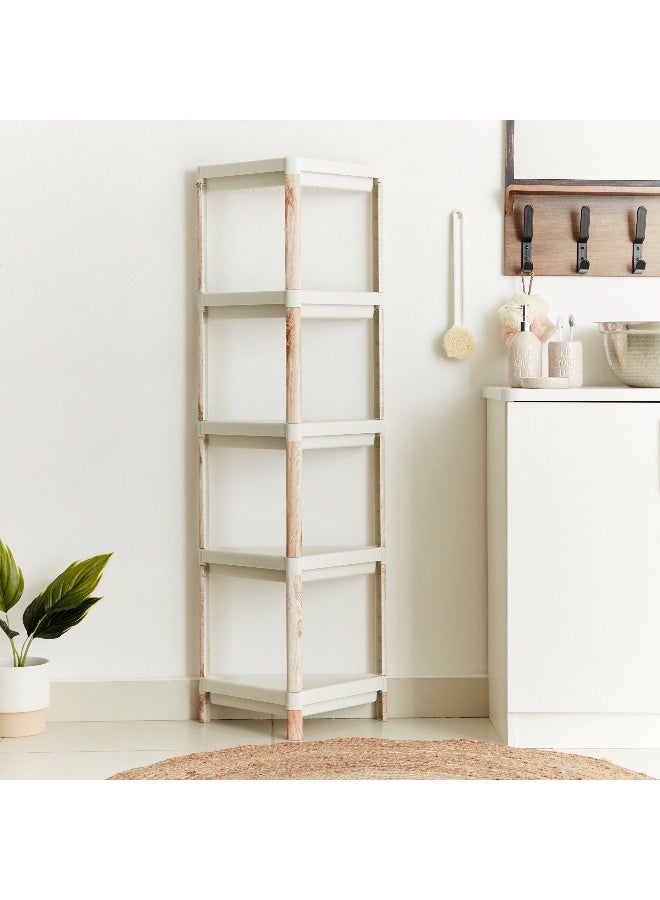 Home Box 5-Tier Nova Triangle Caddy with Wooden Finish - Image 2