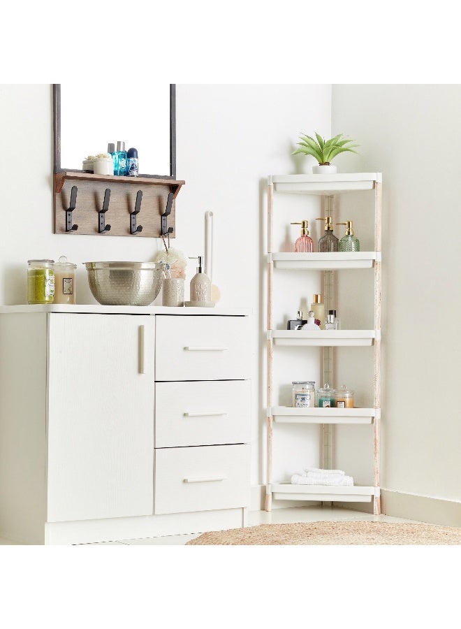 Home Box 5-Tier Nova Triangle Caddy with Wooden Finish - Image 5