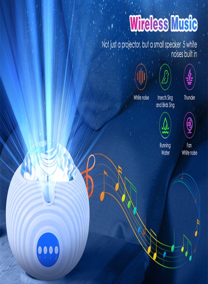 Upgraded 3D Northern Lights Projection Night Light, with 28 lighting modes and 5 music modes, suitable for bedrooms, party rooms, home theaters, and as a gift (white). - Image 5