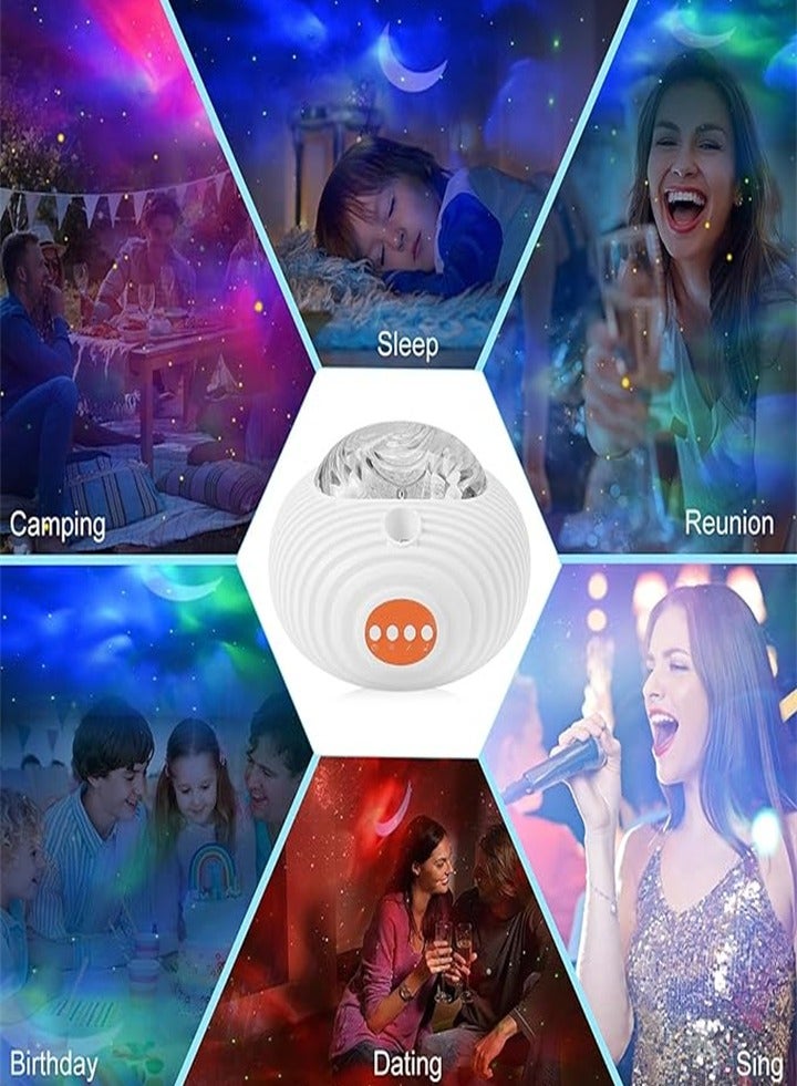 Upgraded 3D Northern Lights Projection Night Light, with 28 lighting modes and 5 music modes, suitable for bedrooms, party rooms, home theaters, and as a gift (white). - Image 3