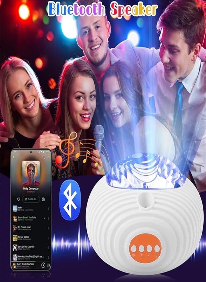 Upgraded 3D Northern Lights Projection Night Light, with 28 lighting modes and 5 music modes, suitable for bedrooms, party rooms, home theaters, and as a gift (white). - Image 2