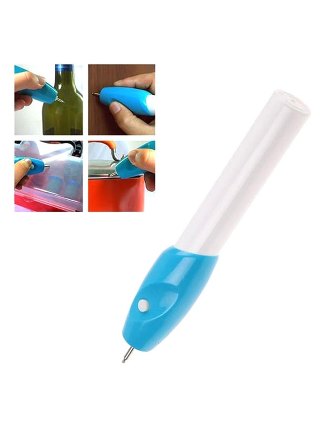 Kitchen Stuff Glass Engraving Pen White/Blue 18x3cm - Image 4