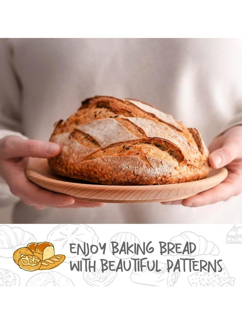 Generic - 2pcs Bread Proofing Baskets Set,Premium 5 Inch Banneton Bread Proofing Basket Set of 2, Round Proofing Baskets for Sourdough Bread Baking with Linen Liner, Ideal Baking Bowl for Sourdough and Yeast Bread Dough - Image 1