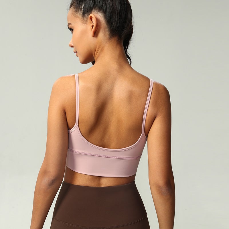 New Align Naked Heart Collar Sports Underwear Yoga Bra U-Shaped Hollow Back Yoga Wear Top - Image 4