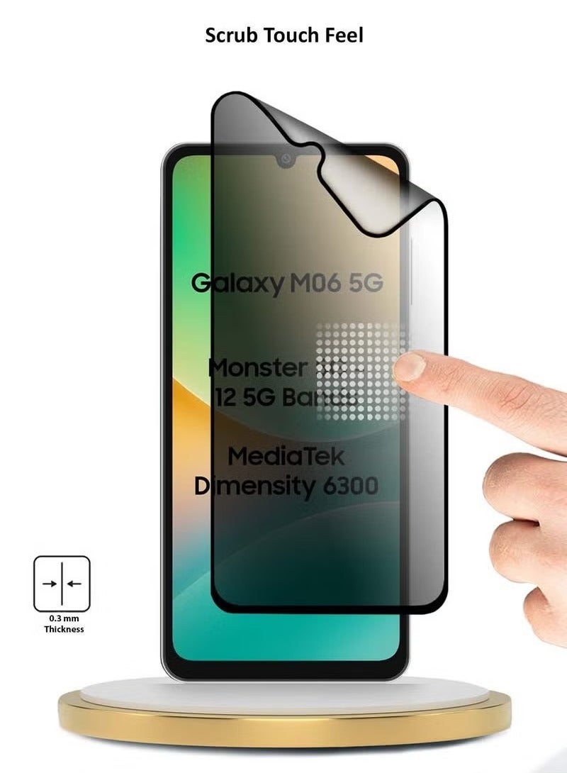 ELTRAZONE Samsung Galaxy M06 5G 2025 / F06 5G 2025 Premium Nano Ceramic Privacy Screen Protector – Full Glue Full Cover Flexible Matte Anti-Spy Film with Scratch Resistance, Edge-to-Edge Fit, Smooth Touch Sensitivity – Clear/Black - Image 3