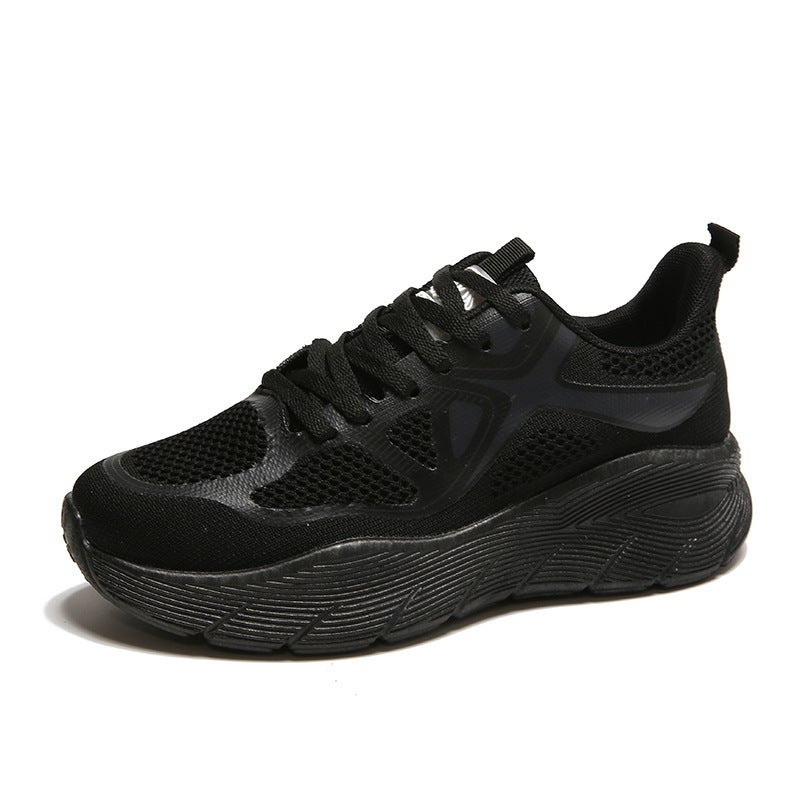 Ultra Light Soft Bottom Running Shoes Womens Thick Bottom Shock Absorbing Lightweight sneaker Rope Skipping Gym Home Treadmill Special Shoes K-F8829 black 